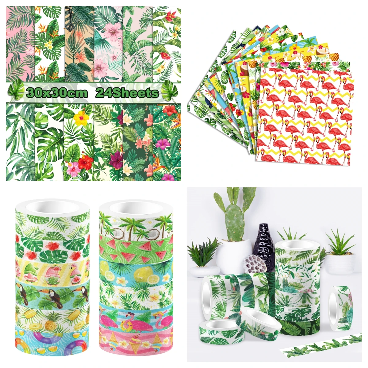 Hawaii Fruit Handbook Background Dazzling Series DIY Scrapbook Card Washi Tape Material Paper Handmade Craft Texture Stationery
