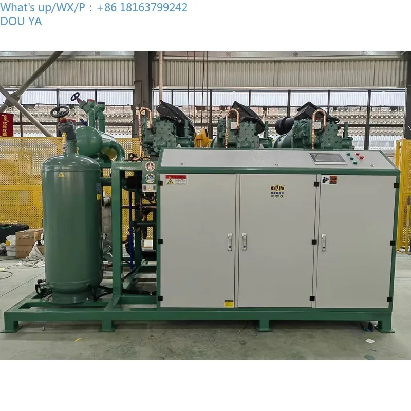 XMK 375HP Unidad de condensación súper grande Alta confiabilidad Compresor de tornillo de 522 kW HSN8571-125 Sala de almacenamiento -40 Sala fría de explosión en espera