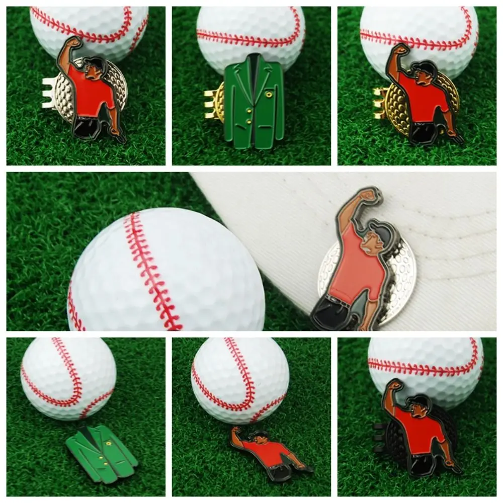 Durable Alloy Marker Golf Ball Mark Tiger Green Jacket Golf Hat Clip Creative Multicolor Golf Clip Marker Men Women