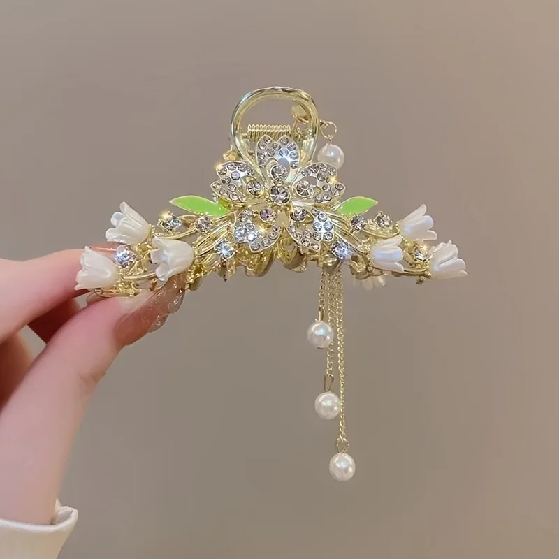 1pcs Fashion Simple and Versatile High end Ringflower Hair Clip For Women Girls Party Hair Accessories