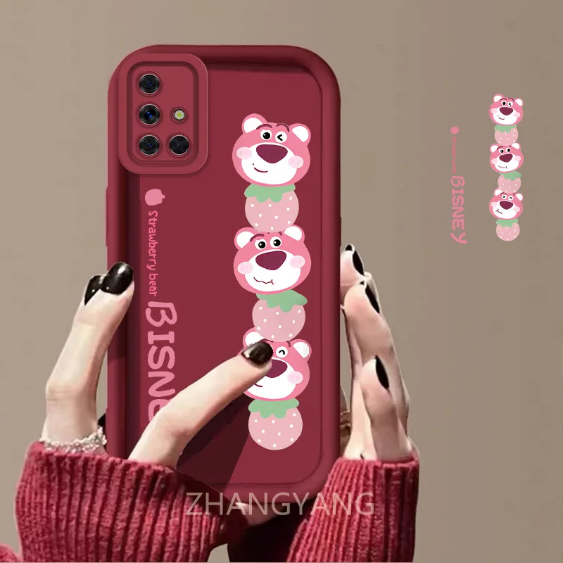 Case For Moto G10 G20 G30 Cute cartoon bear phone case with silicone TPU soft case anti drop and shockproof phone camera fully c