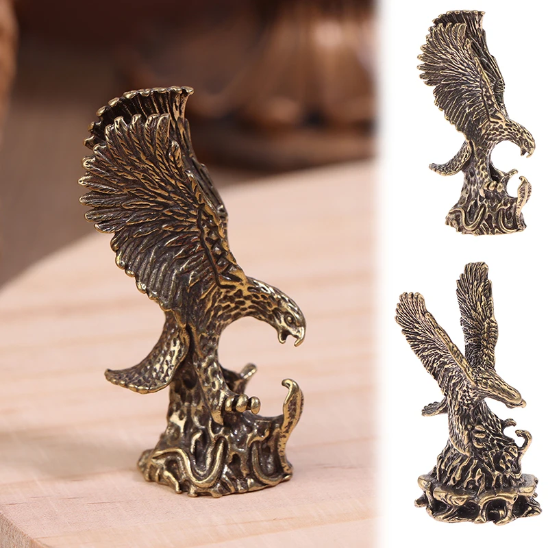 Pure Brass Eagle Statue Vintage Simulated Animal Statue Car Home Office Desk Decor Ornament Metal Figure Props Toy Gift Hawk