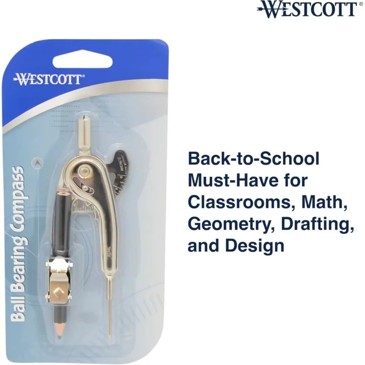 بوصلة صياغة مطلية بالنيكل مع قلم رصاص، تصميم محمل كروي للطلاب والمهندسين