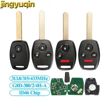 Jingyuqin Fsk 433 Mhz ID46 Chip di Controllo Remoto Auto Chiave per Honda CR-V Crv Civic Insight Ridgeline Accord 2003 2008 2009 2/3 Btn