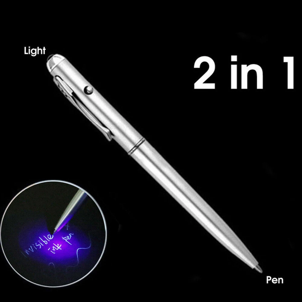 New LED UV Light Ballpoint Pen With Invisible Ink Novelty Gifts Student Writing Painting Stationery School Office Art Supplies