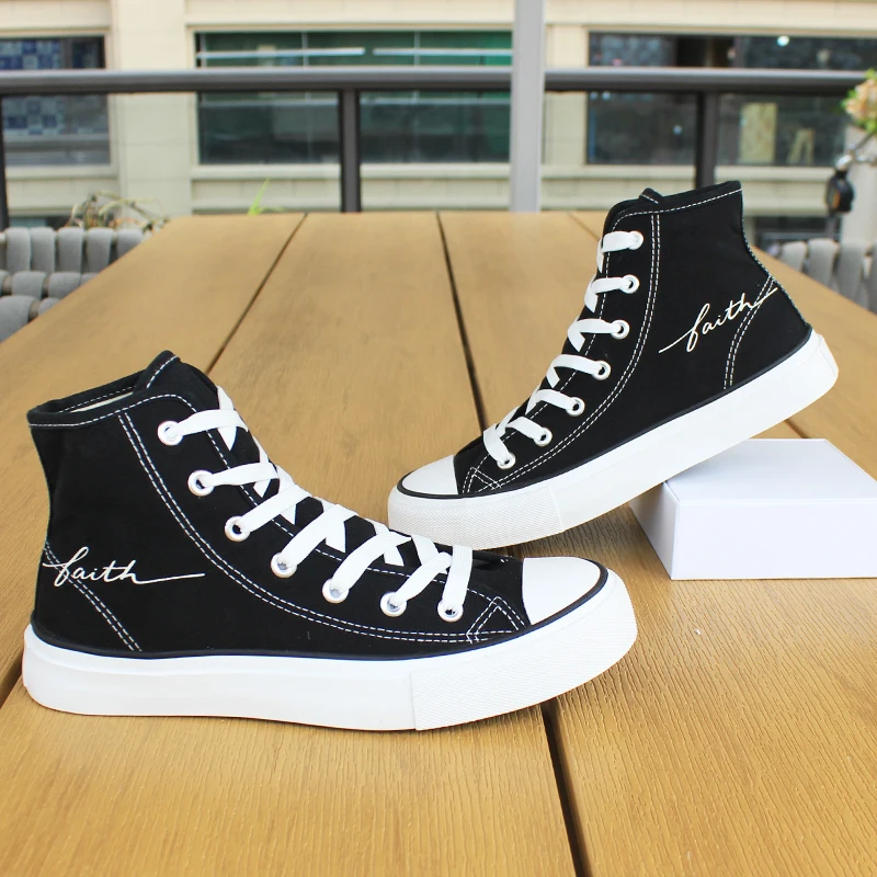 Opoee Spring and Autumn New Sunglasses Smiling Face Breathable Children's Canvas Shoes Boys and Girls Versatile Board Shoes