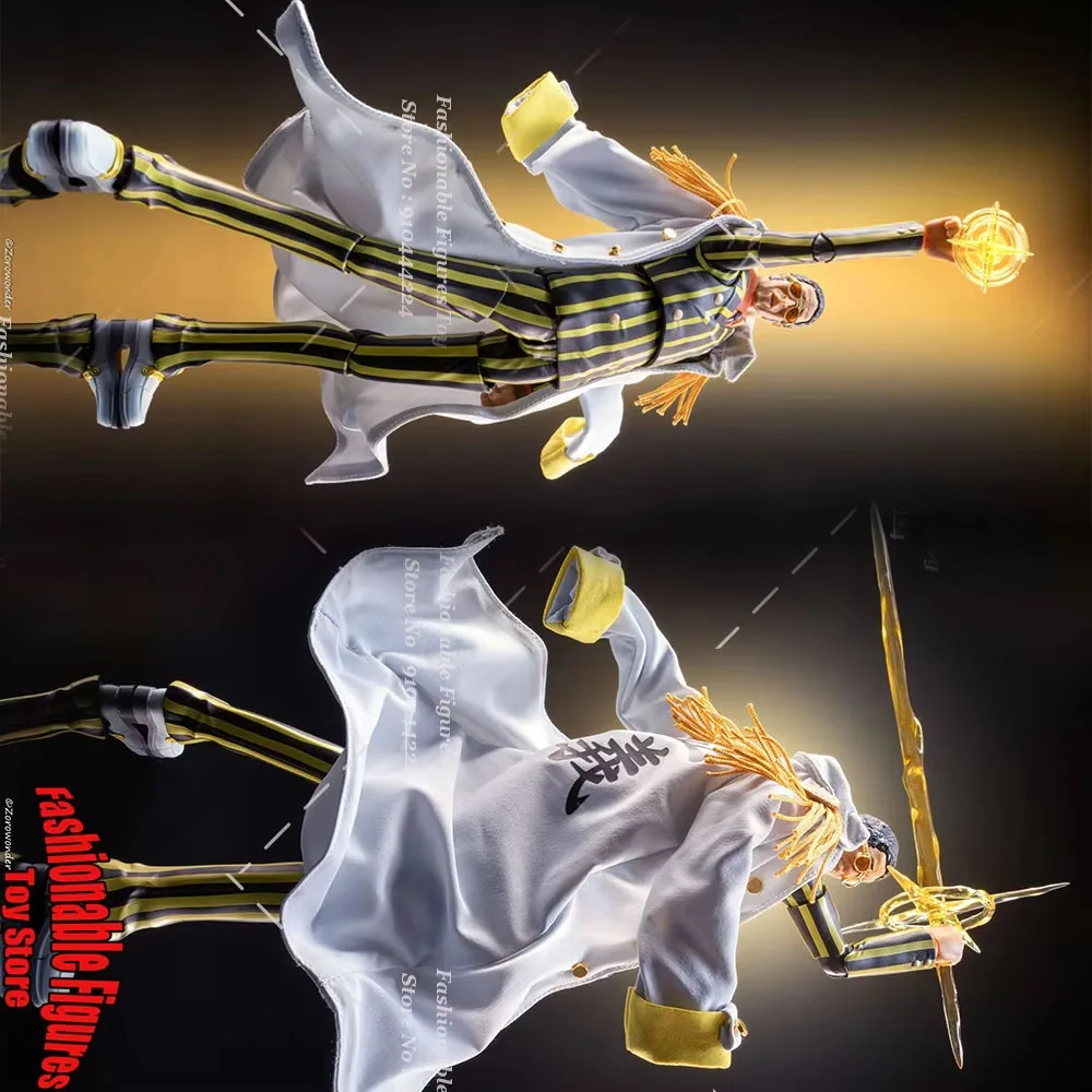 SHF 1/12 Abrigo de Soldado Borsalino ONE PIECE Vicealmirante Kizaru Gabardina de Combate con Capa de Alambre Compatible con Figura de Acción de 6 Pulgadas