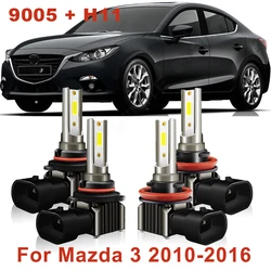 4X9005 Car LED Headlight Bliub Ultra Bright High Low Beam Bright Replacement Lamp for Mazda 3 2016 2015 2014 2013 2012 2011 2010