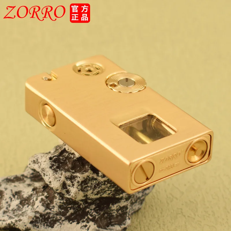 Original Kerosene Lighter Retro Creative Metal Shell Windproof Cigarette Gasoline Engine Mechanical Automatic Ignition