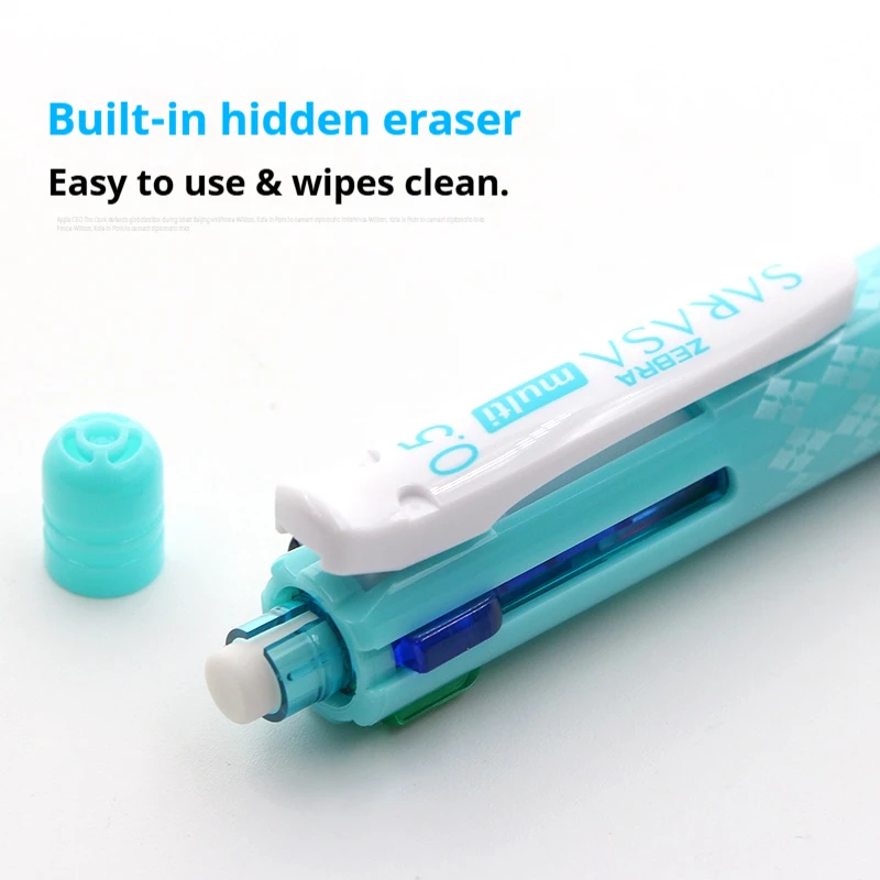 زيبرا ساراسا 5 في 1 كومبو القلم J4SA11 4 ألوان حبر جل أقلام 0.5 قلم رصاص ميكانيكي للطلاب دفتر مجلة أدوات الرسم الفني