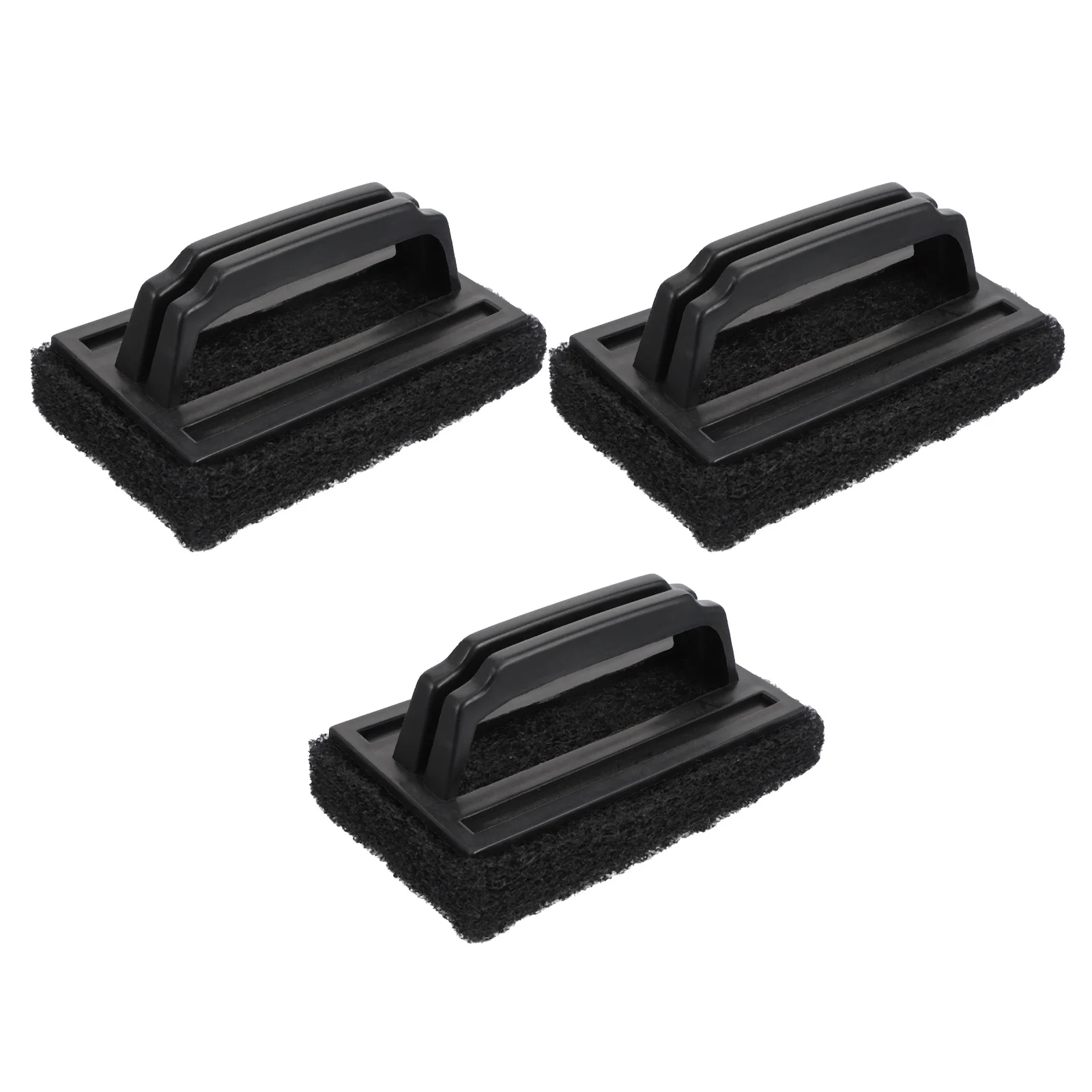 3 Pcs Grill Cleaning Brush Charcoal Outdoor BBQ Scrubber Small Oven Barbecue Pp Handheld Sponge