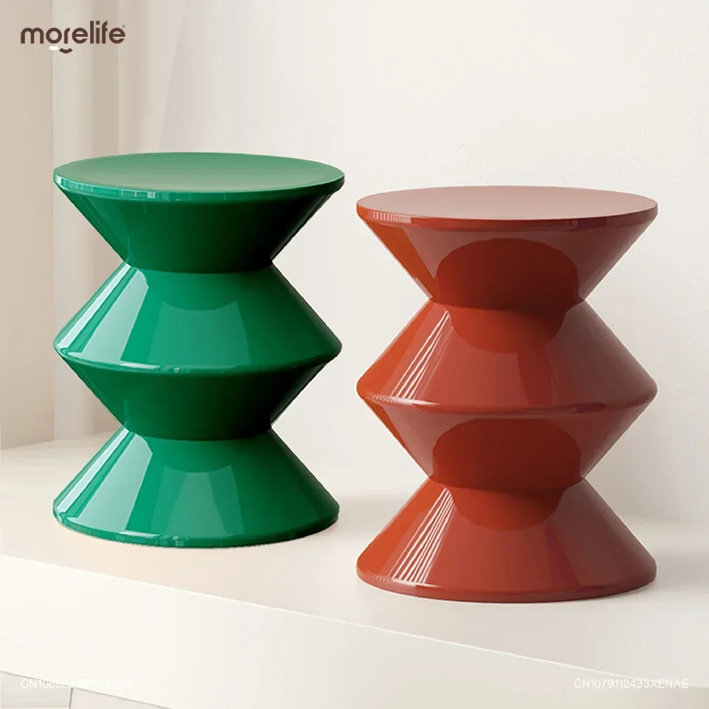 Nordic Style Shoe Changing Stool Home Art Small Bench Simple Plastic Low Stool Creative round Stool Designer Stool