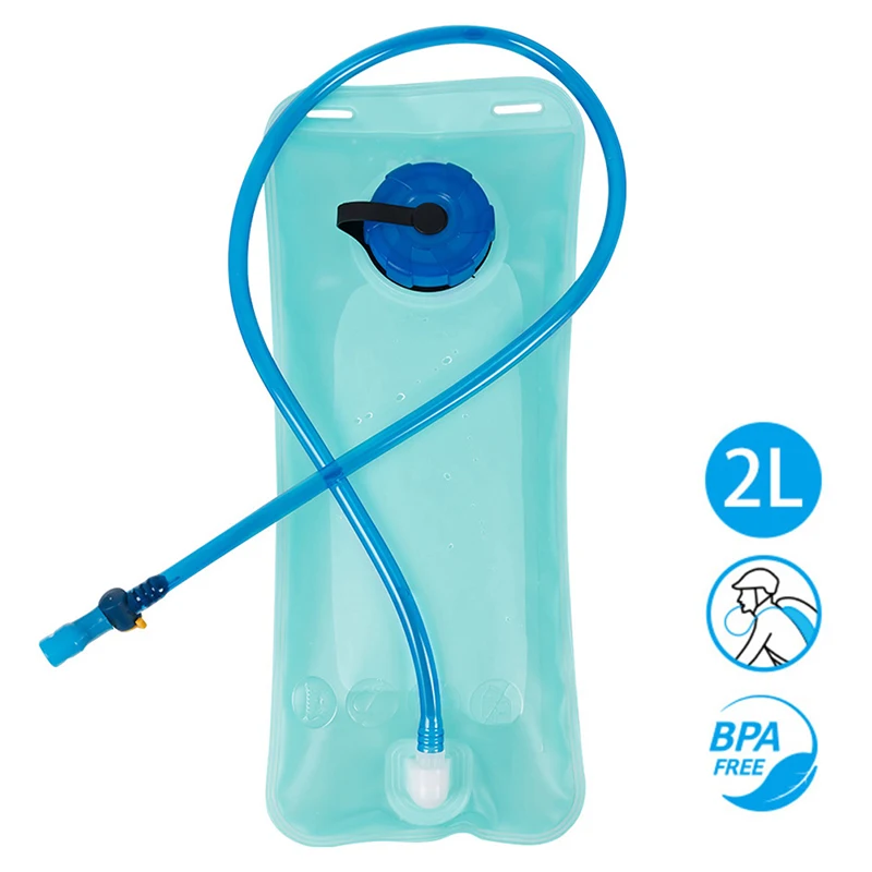 

Folding Water Bag With Drinking Tube 2L Hydration Bladder Leak Proof Outdoor Tools Accessory Hydration Pack Hiking Water Bag