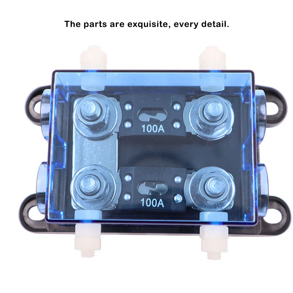 Universal ANM 100A Fuse Holder Medium Plug-in Fuse Block with Spare Fuse Power Distribution Box for Car Yacht RV Truck Camping