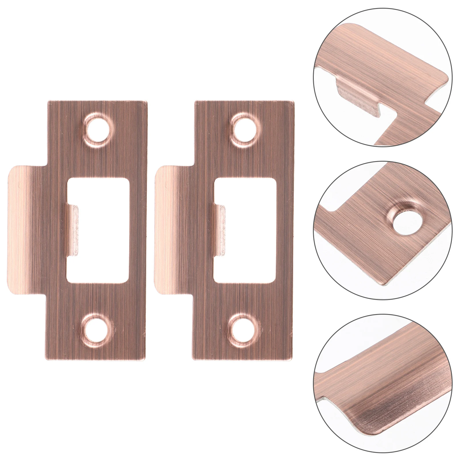 

4pcs Stainless Steel Strike Plates Deadbolt Reinforcement Thickened Hole Filler Lock Guide Plate For Exterior Doors Front