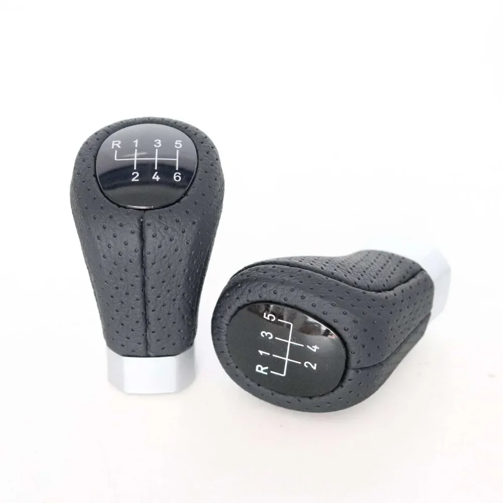 Leather Gear Shift Knob 10MM for MAZDA 3 BK BL 5 CR CW 6 II GH CX-7 ER MX-5 NC III 23 MT 5/6-Speed Lever Ball Car Accessories