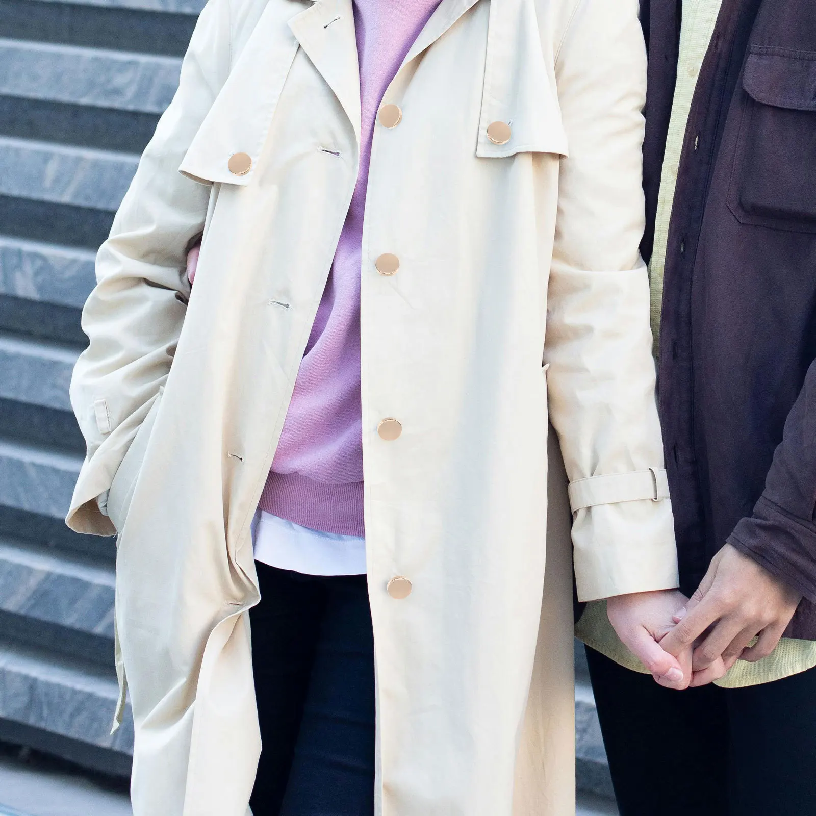 

50Pcs Round Metal Buttons Flat Gold Tone for Jackets Coats Blazer DIY Sewing Craft Replacement Fasteners Supplies