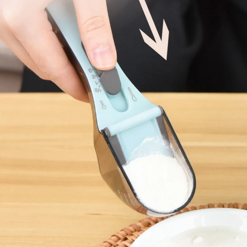 

D2 Pet Food Measuring Cat Scoop With Scale Precise Control Adjustable Pet Food Measuring Dog Cup Pet Food Scoop For Dog Cat Toys