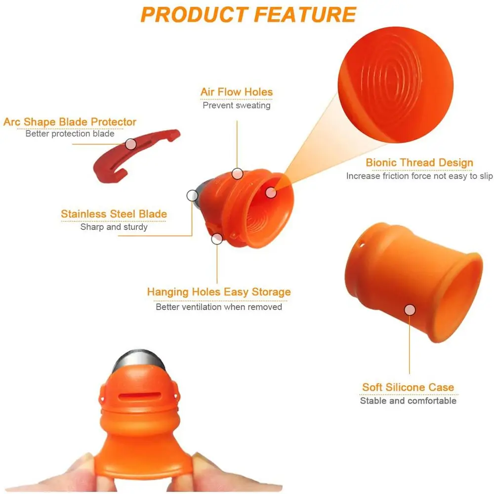 Fruit & Vegetable Tools Kitchen Gadget Garden Supplies Finger Guards Thumb Cutter Cut-resistant Finger Sleeve Bean Picker