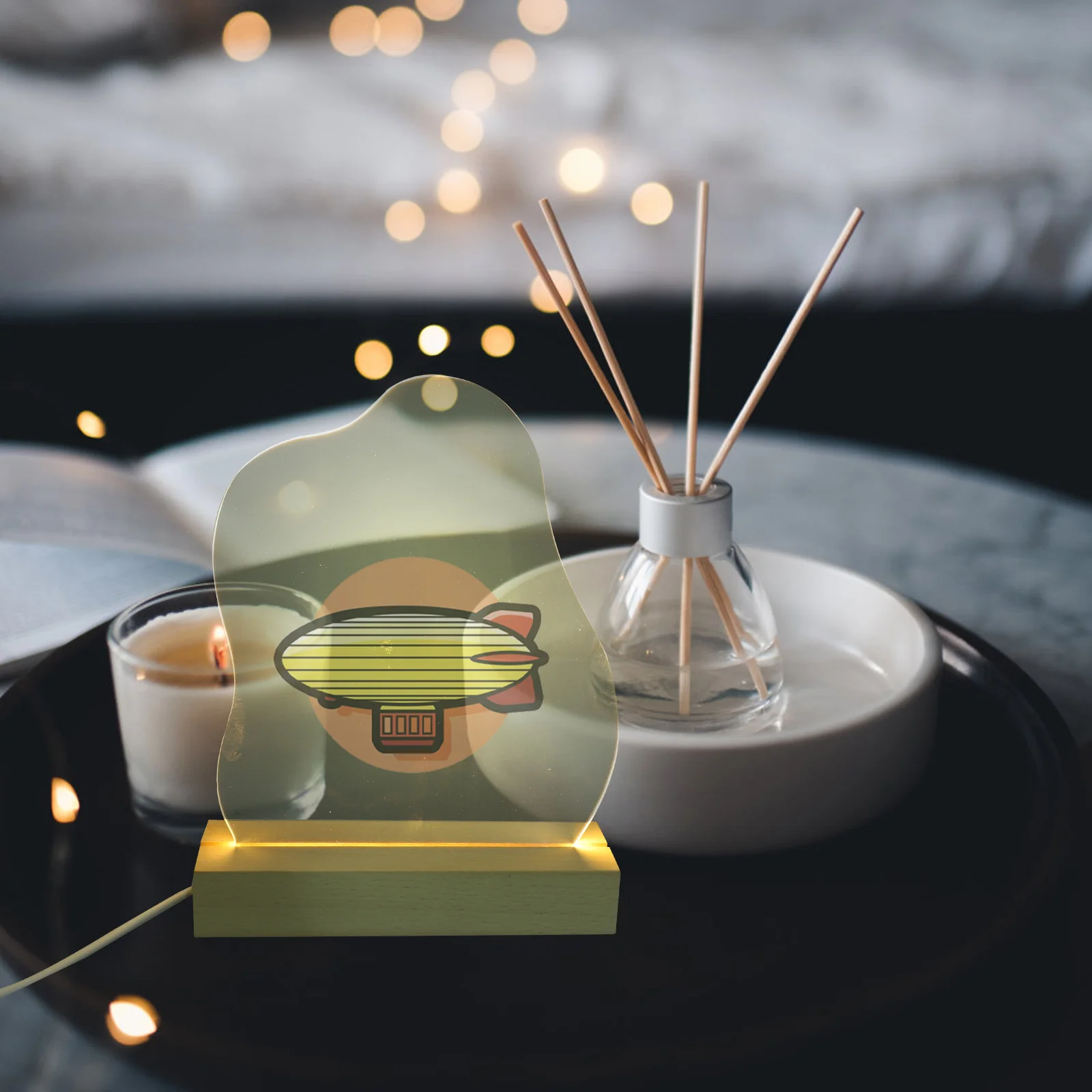 

Led Acrylic Dry Erase Light Up Memo Writing Board Night Lamp Desktop Message Board Water Warm Light For Bedroom