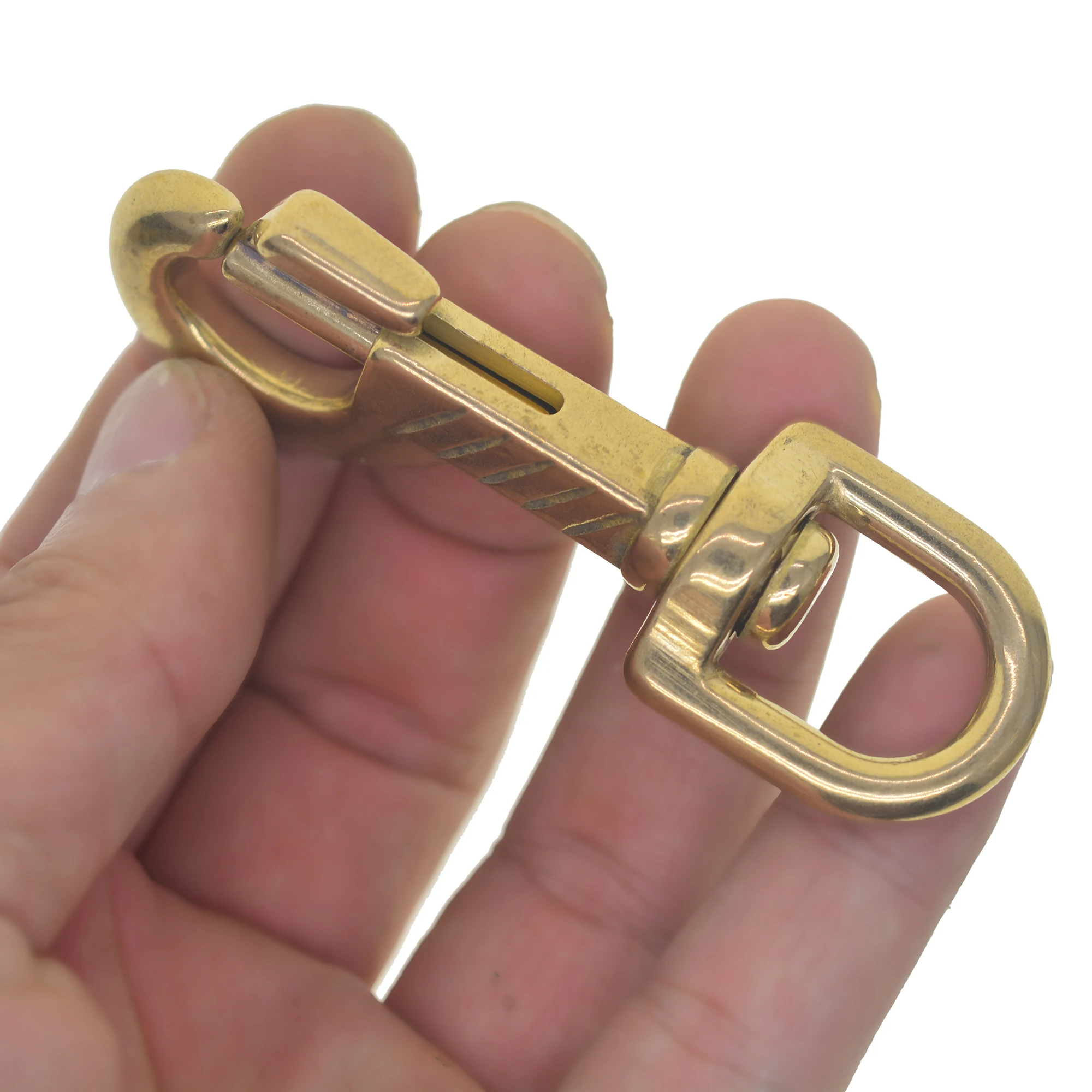 extra large 3 inches Brass Swivel spring bolt Trigger Hooks Keychain lobster clasp D ring 14 mm   horse pet leash DIY