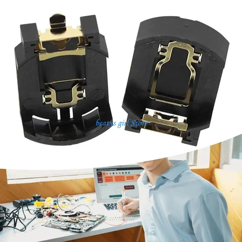 C7AB Compactly ABS Metal 3V CR2025 Battery Holder Easy Installation Durability Design For Small Electronics Travel Use
