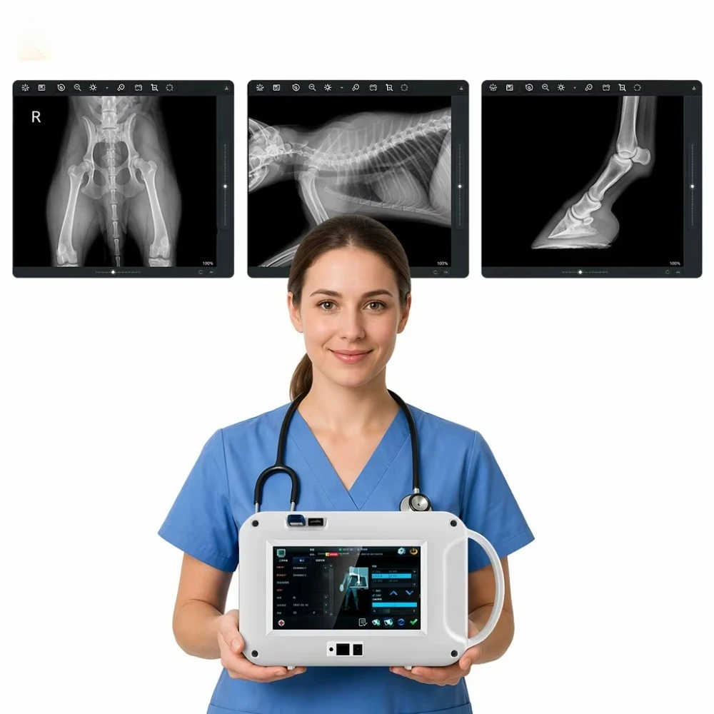 Pet Clinic Digital X-ray System DR Flat Panel Detector, Handheld Veterinary X-ray Machine