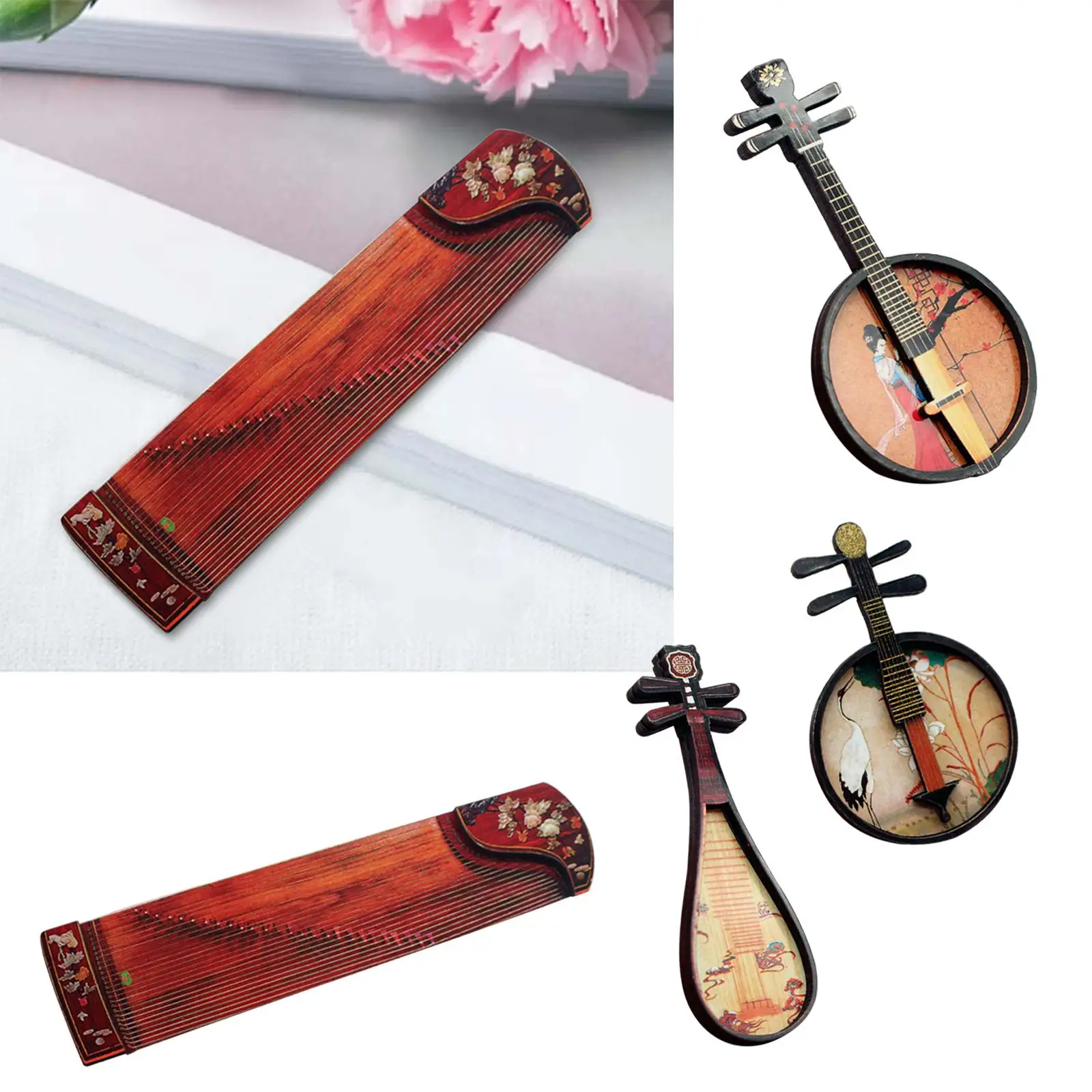 1/12 1/6 مقياس دمية مصغرة آلة موسيقية أثاث صغير لعبة محاكاة نموذج لغرفة النوم غرفة الموسيقى الحلي