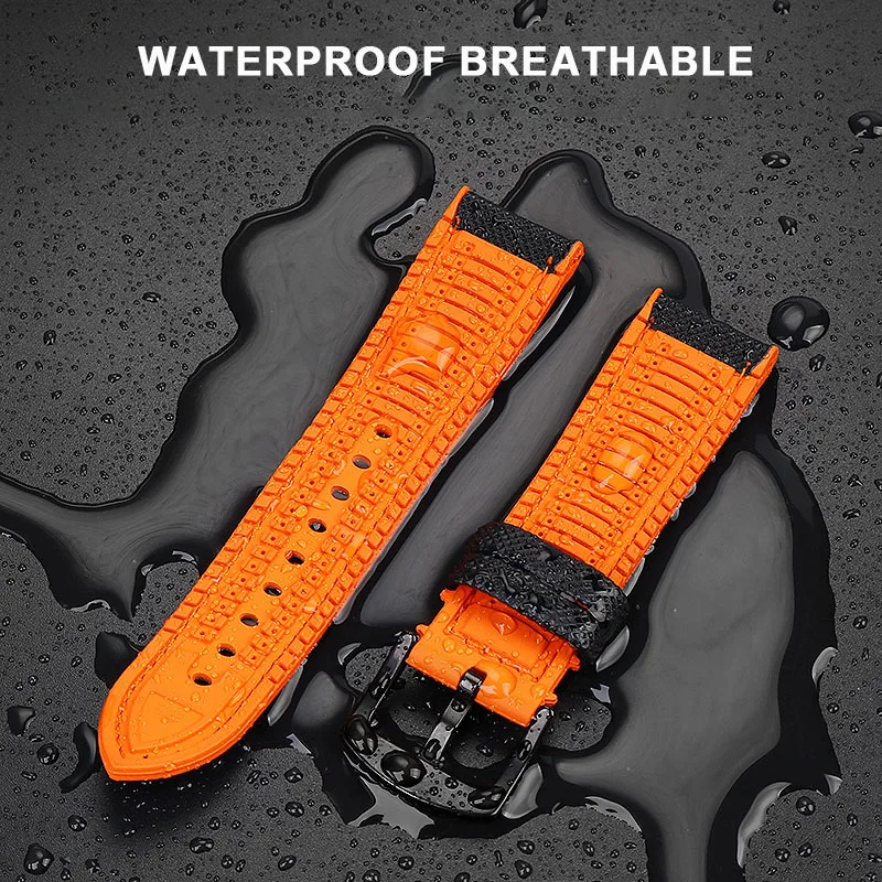 24mm Watch Strap For Casio PROTREK Mountaineering watchband PRG-600/PRG-650 PRW-6600/ PRW-60/70nylon soft rubber Sports Bracelet