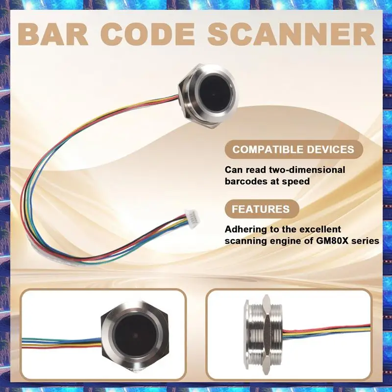 2025 GM861 Metal LED Control Ring Indicator Light UART Interface 1D/2D Bar Code QR Code Barcode Reader Module,GM861 Metal LED Co