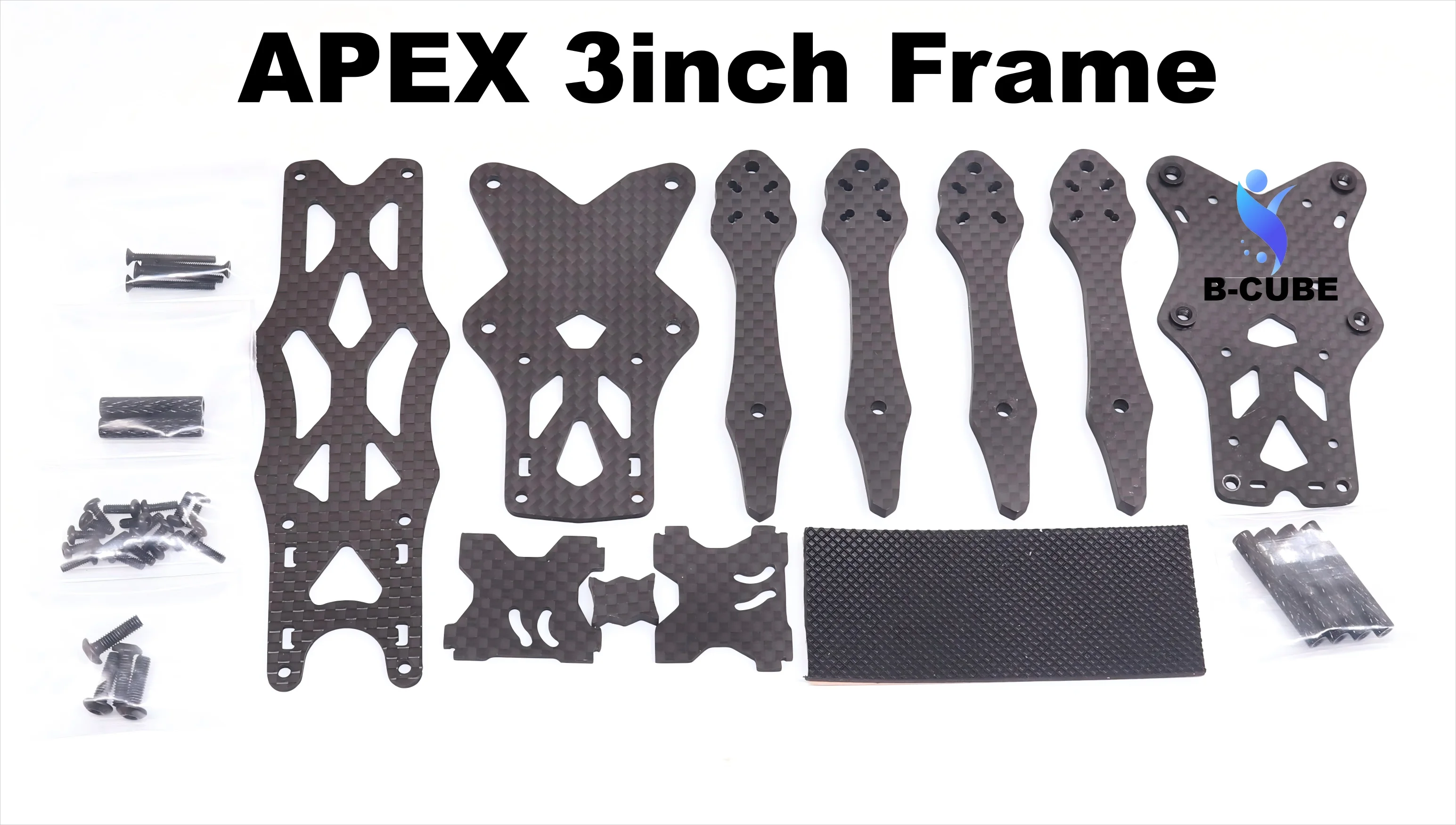 RCtoSky APEX Mini 3 Polegada 150mm Kit de estrutura de fibra de carbono com braços de 4mm de espessura para FPV Freestyle RC Racing Drone Quadcopters