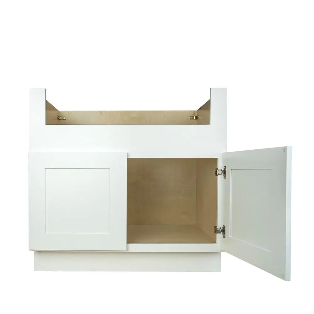 

Design Shaker Arm Sink Base Kitchen Cabinet to Assemble, 36 in. W x 24 in. D x 34.5 in. H, White
