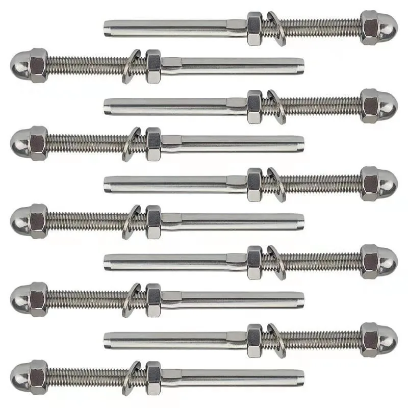 

10/20/50 шт., оборудование для кабельных перил, обжимная шпилька, натяжной концевой фитинг, клемма для 1/8 дюйма, комплект перил для кабельной палубы, ручная обжимка