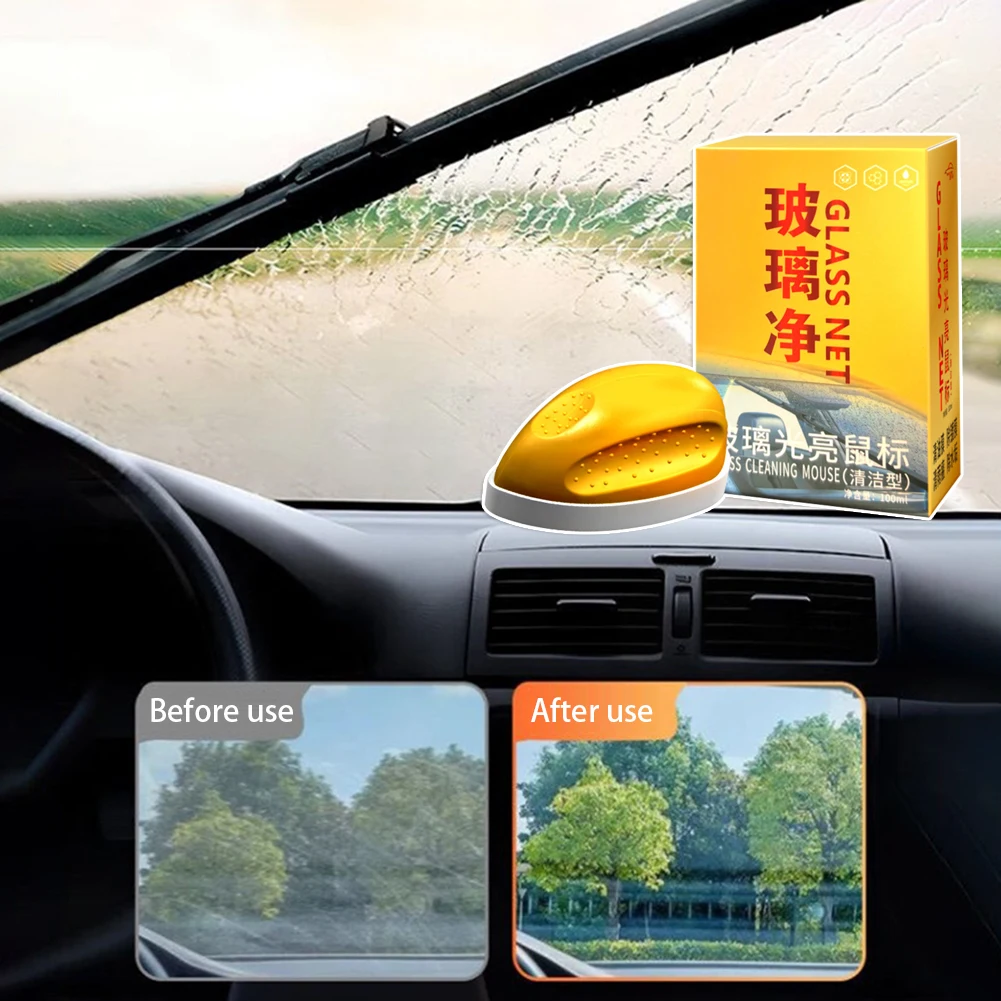 Auto Glass Oil Film Remover Portable Long-lasting Glass Cleaner For Car Care Versatile Effective Glass Oil Film Cleaning Tool