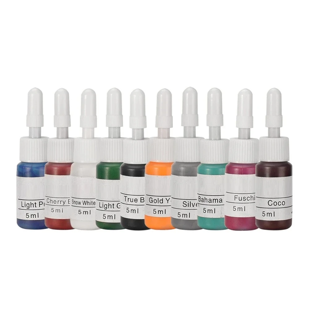 

Пигмент для татуировок, 10 цветов, 5 мл, перманентные чернила для боди-арта, принадлежности для татуировок