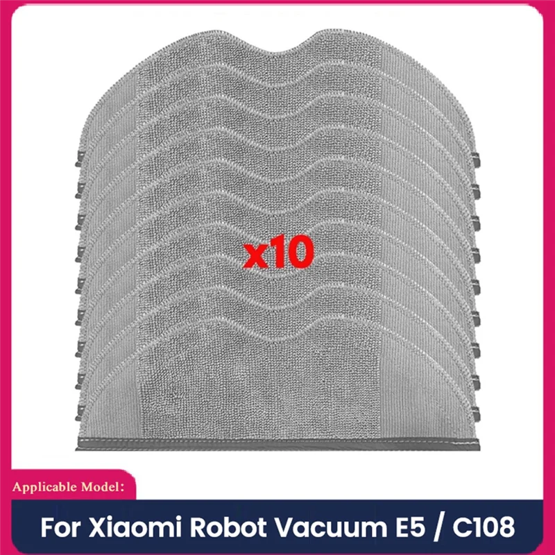 Xiaomi 로봇 진공 E5 / C108 로봇 진공 청소기 액세서리 용 SANQ 걸레 패드 세척 가능한 마이크로 화이버 걸레 천 10PCS