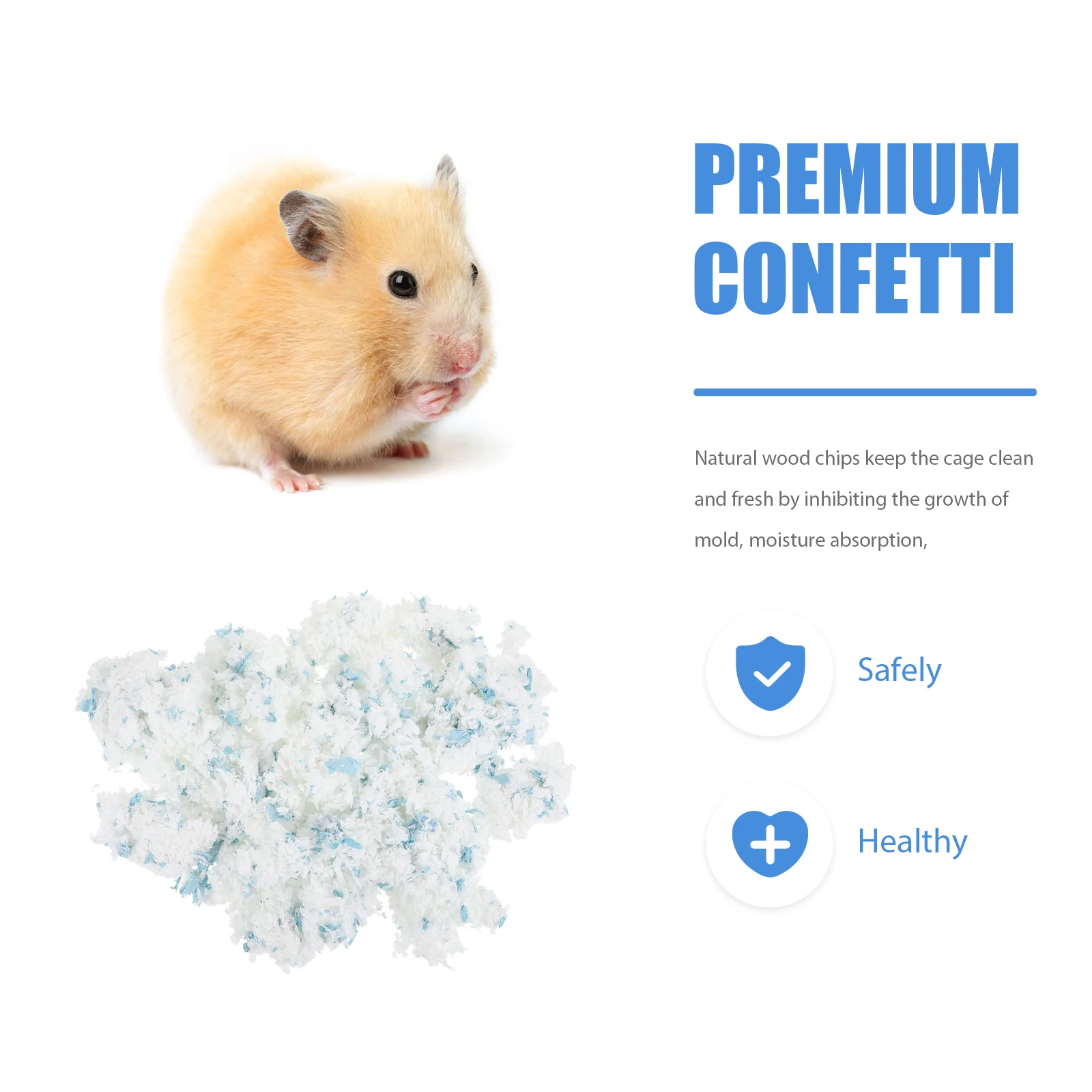 

1 Bag Natural Paper Bedding Small Pet Odor Control Absorbent Nesting Material Hamster Rabbit Guinea Pig Cage Supplies Pet Paper