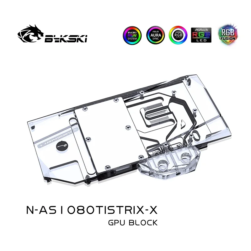 Imagem -05 - Bykski N-as1080ti Strix-x Bloco de Água Gpu Cobertura Completa para Asus Rog Strix Gtx1080ti 1080 1070 Placa Gráfica Vga Watercooler