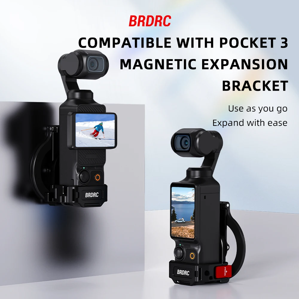 BRDRC Magnetischer Adapterhalter für DJI Osmo Pocket 4/3, Magsafe-Halterung für iPhone 17/16/15/14/13, Pocket 4/3 Zubehör – Detail 1