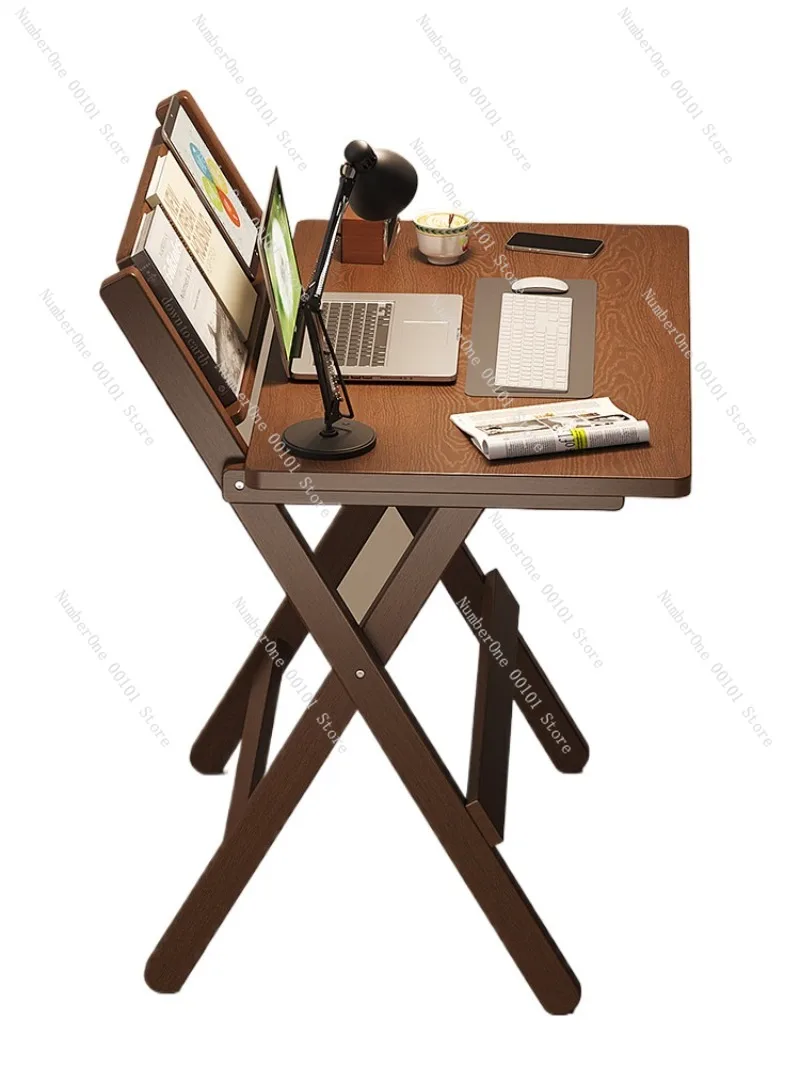 

Компактный складной прикроватный столик, портативный стол для ноутбука, мобильный письменный стол для малогабаритных квартир, рабочая станция без сборки