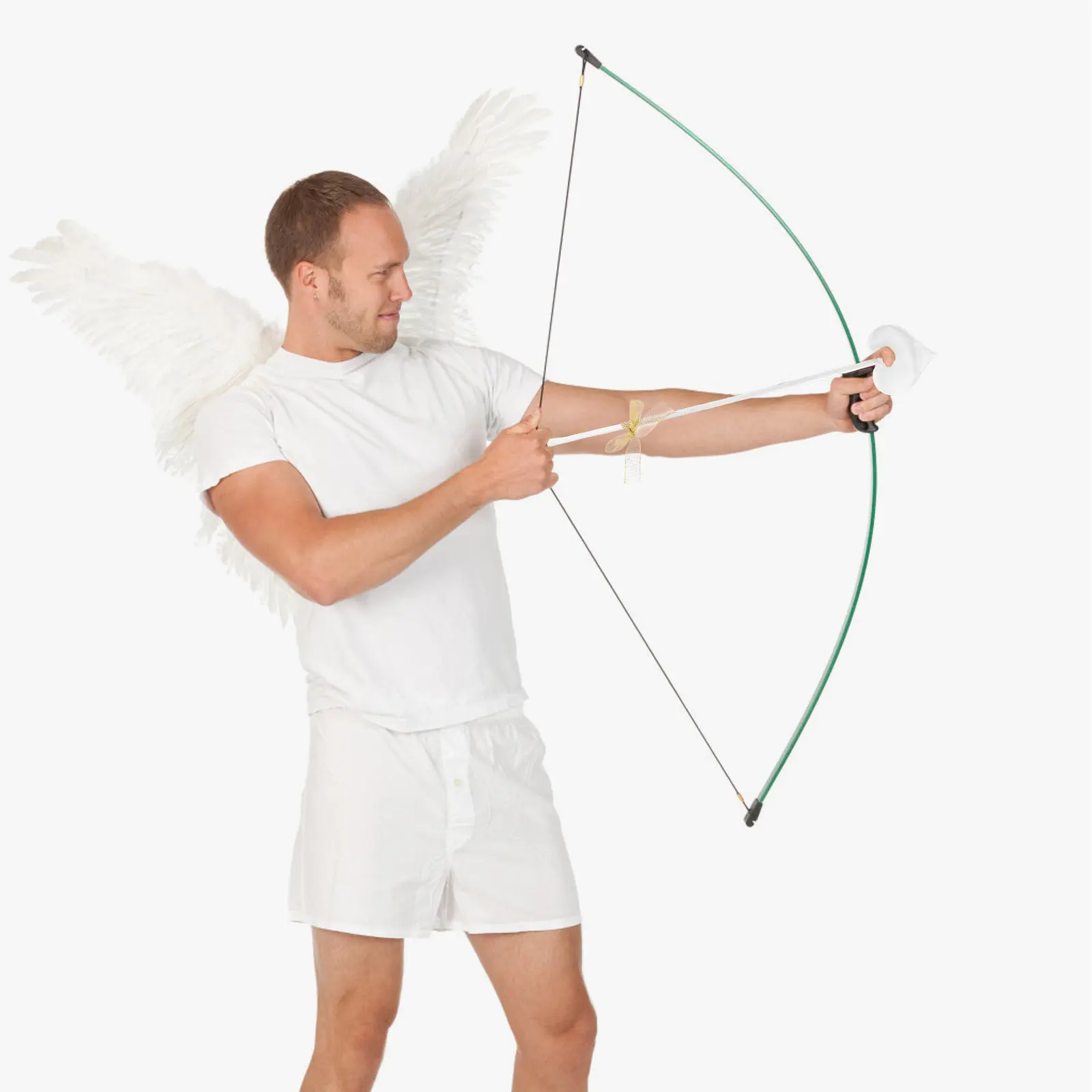 Mini Cupid Bow Arrow Set Valentines Halloween Cosplay Party Role Playing Cupid Costume Accessories Women Bow and Arrow Prop
