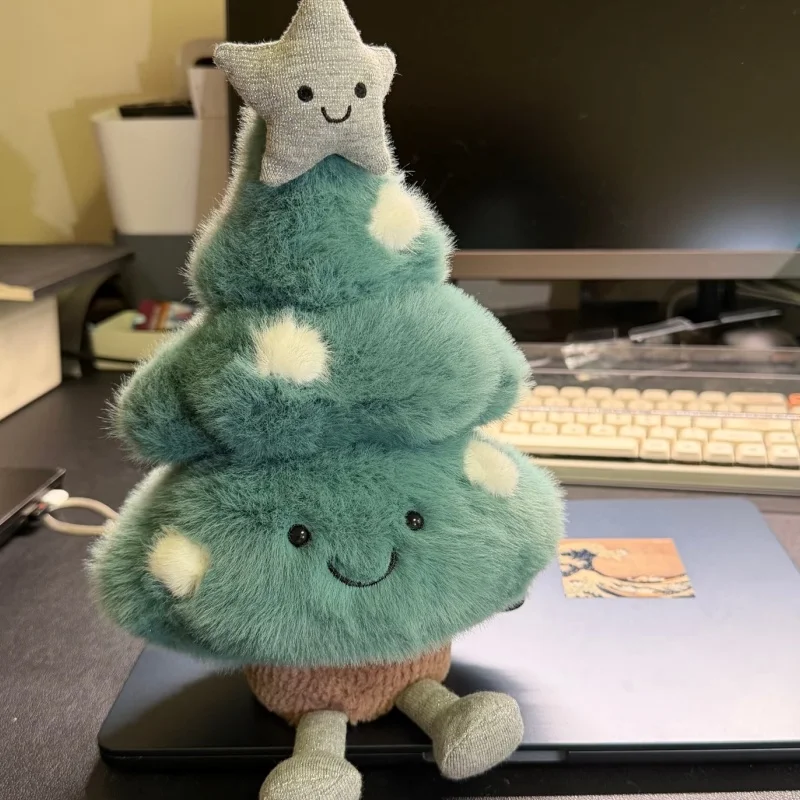 

Cute Christmas Series Plush Toy Stuffed Soft Christmas Tree,Snow Globe, Apple Soft Doll Kids Christmas Gift Home Decoration