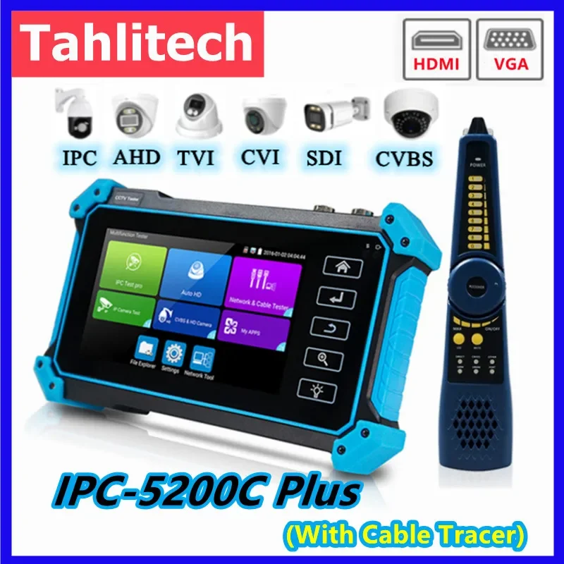 CCTV Tester IPC-5200C 8MP AHD CVI TVI SDI 4k IP Camera Tester 12MP IP Camera Tester 5.4