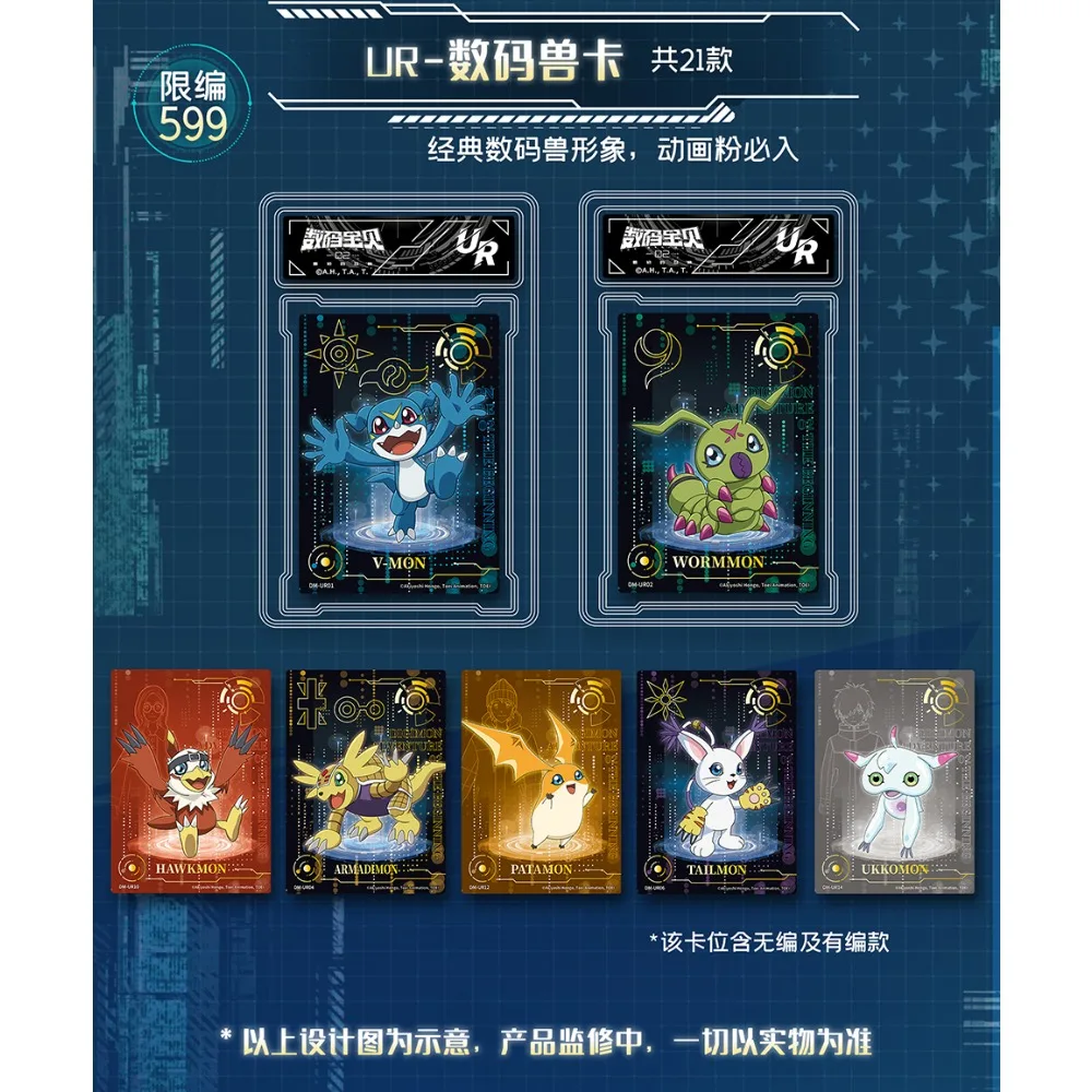 New Card.fun Digital Monster Collection Cards Classic Adventure Anime 25th Anniversary Commemorative Cards Children Holiday Gift