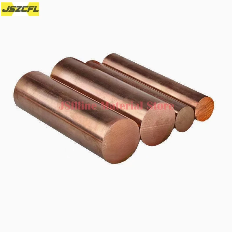 T2 C1100 Pure Copper Rod Diameter 10mm-100mm copper bar Solid Oxygen Free Copper Rod for Electrode Electrical Industry 300MM
