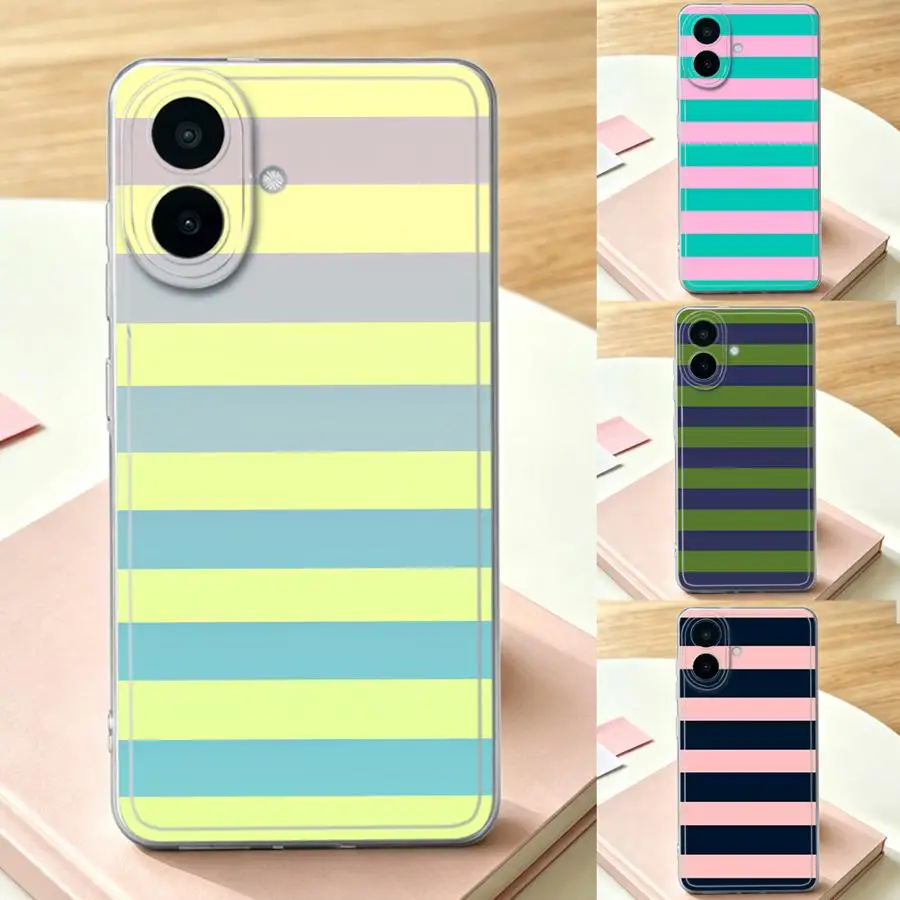 Gradient Stripes Phone Cover Case for Samsung Galaxy A26 A24 A14 A16 A54 A15 A33 A52 A36 A13 A56 A27 A34 A35 A55 A23 A25 A57 A52