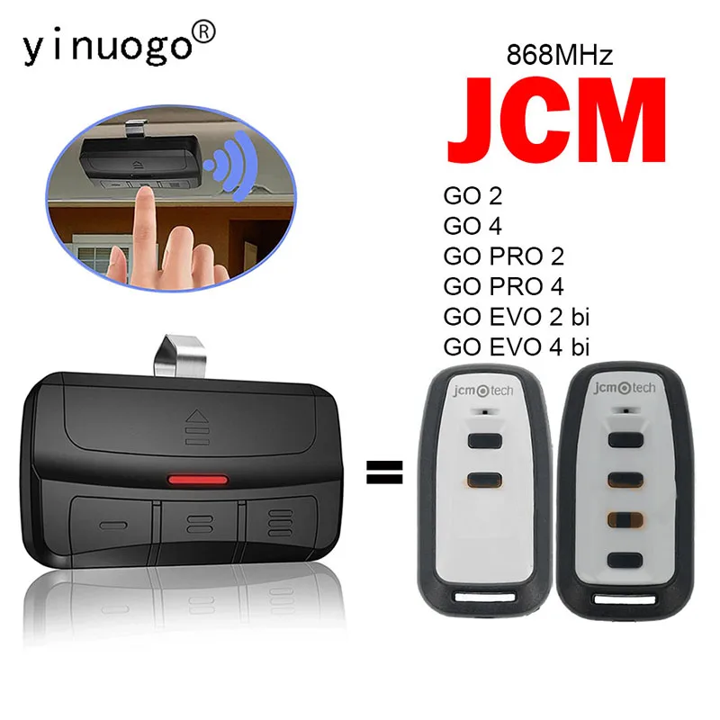For JCM GO PRO EVO 2 4 868MHz Remote Control  Garage Door Remote Control Duplicator Opener Handheld Transmitter