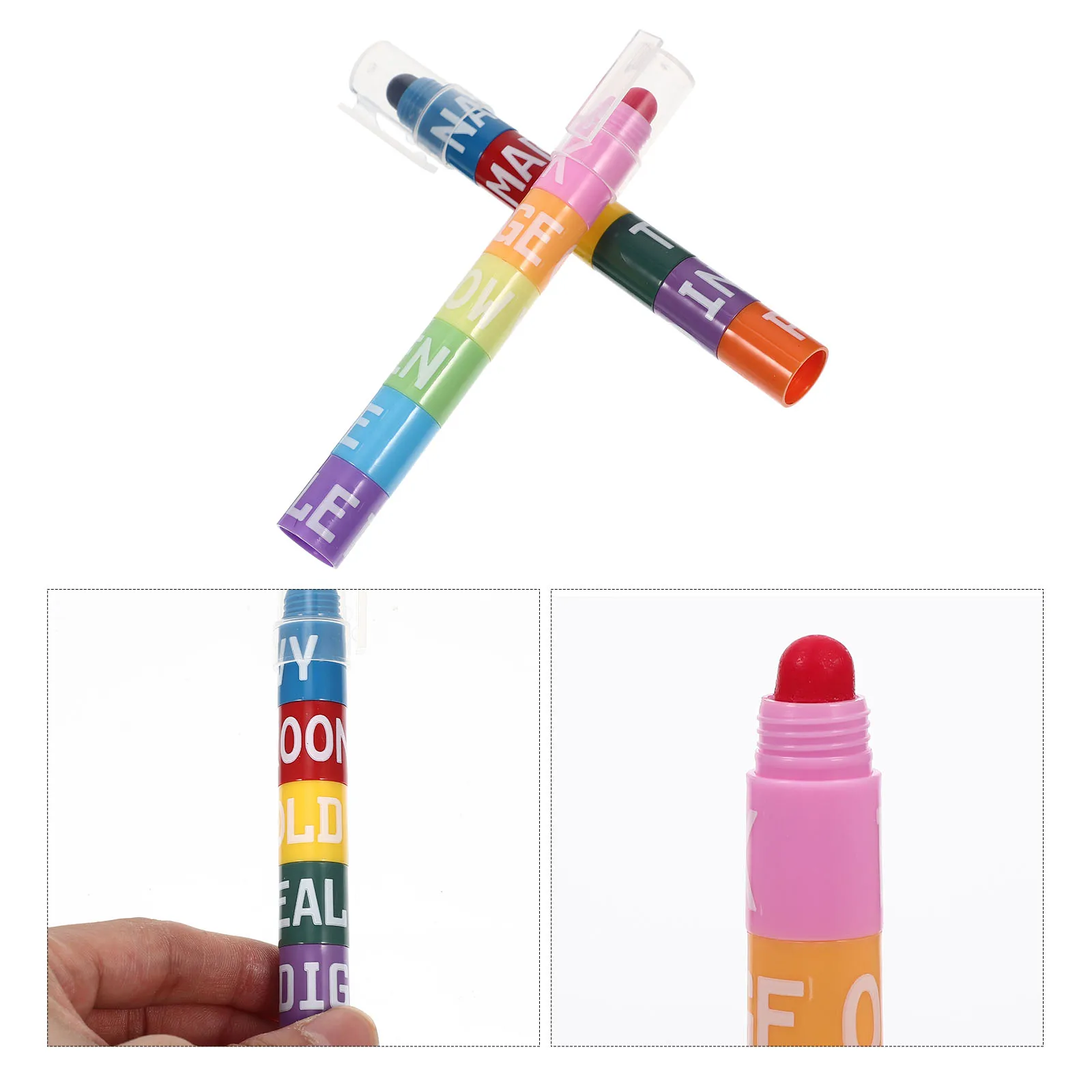 

2 set 2 Sets Colored Highlighter Pens Splicing Design Assorted Colors For Students s School Office Supplies Noting