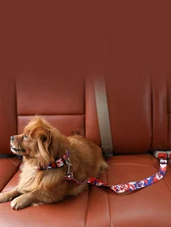 1pc-Dog car seat belt, use this rear seat towing strap and loop to ensure the safety of your pet on the road