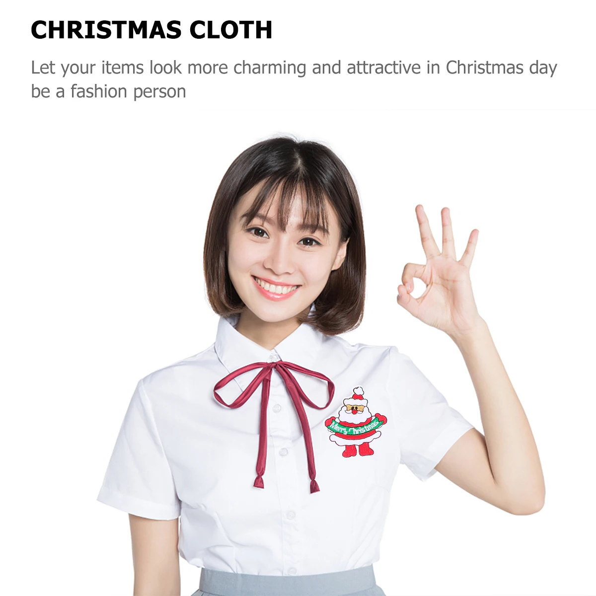 

12 Pcs Sticker Christmas Clothing Accessories Decorations Fabric Embroidered Patches Polyester Non-woven